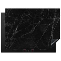 HERDABDECKPLATTE Schwarz - Marmor Induktionsmatte 71x52 cm - Schwarz, Kunststoff (71/52/0.2cm) - MuchoWow
