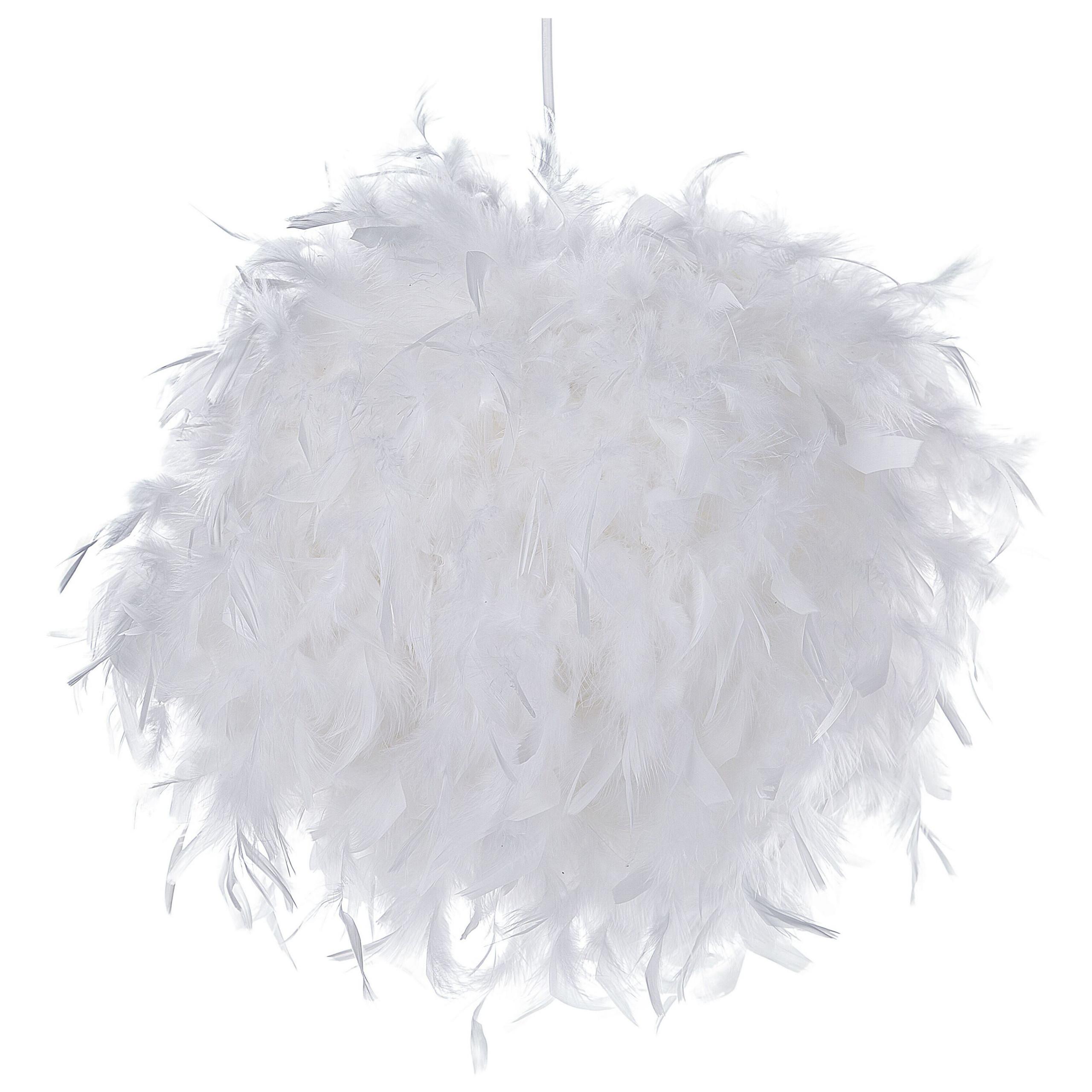 HÄNGELEUCHTE Drava 40/40/154 cm - Weiß, Naturmaterialien (40/40/154cm) - Beliani
