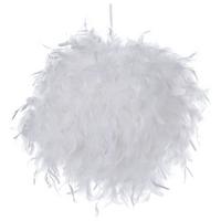 HÄNGELEUCHTE Drava 40/40/154 cm - Weiß, Naturmaterialien (40/40/154cm) - Beliani