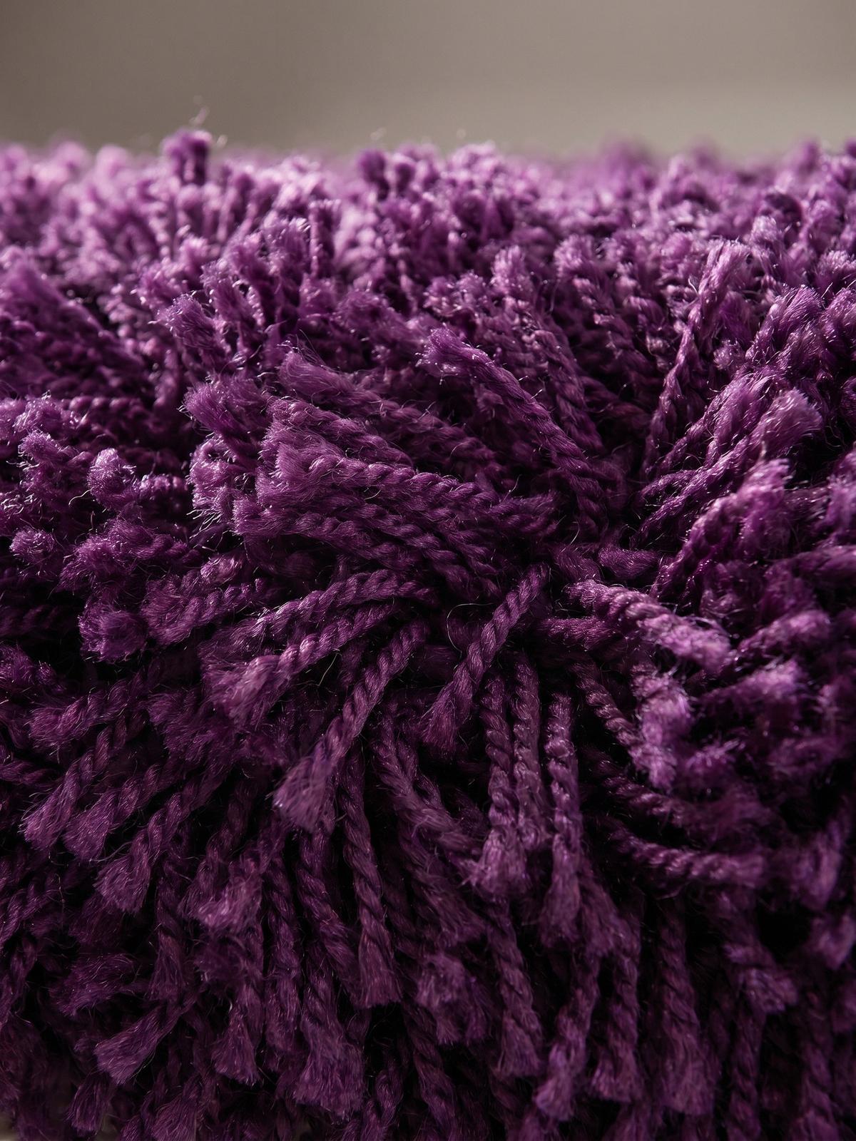 HOCHFLORTEPPICH RHEIN, einfarbig, aus Polypropylen, Violett, Ø 200 cm - Lila, Textil (200/200cm) - KADIMA DESIGN