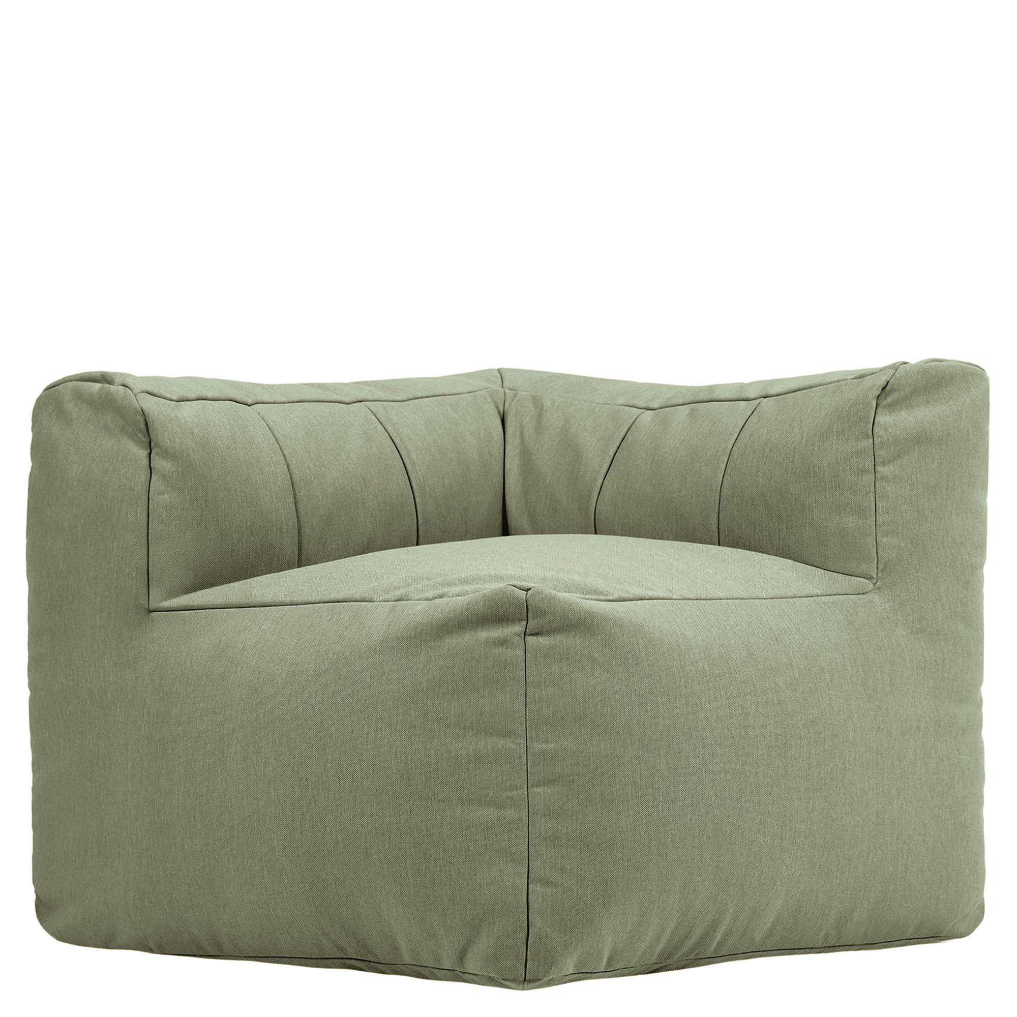 SITZSACK-SOFA Ecksessel - Grün, Textil (100/68/100cm) - icon
