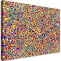 LEINWANDBILD Farbenfrohe Punkte Abstraktion 90x60cm - Multicolor, Textil (90/60cm) - Feeby