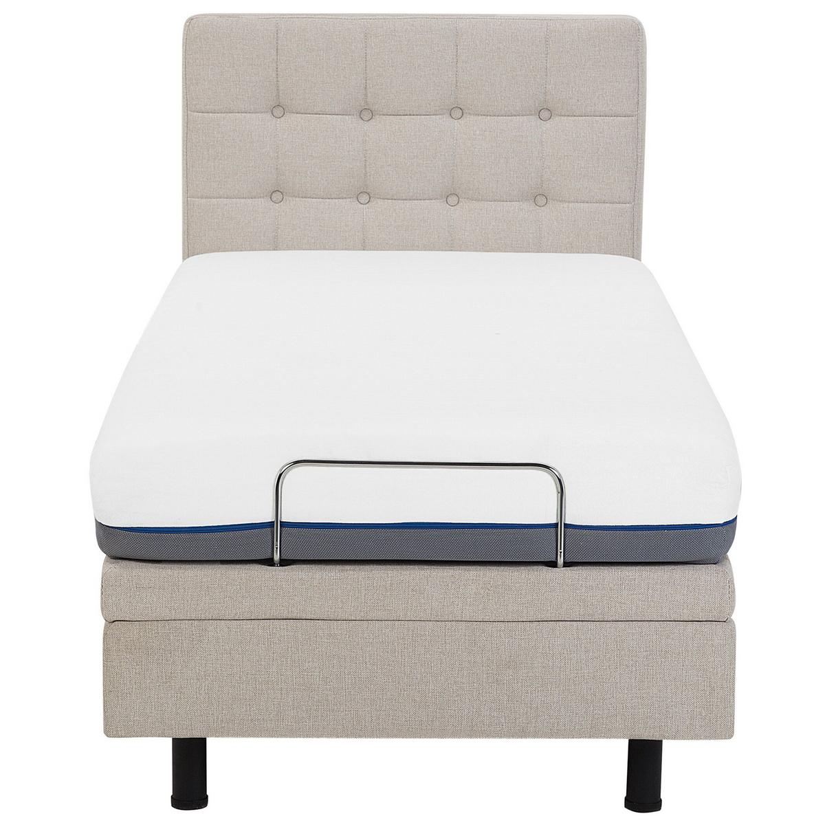POLSTERBETT 80/200cm Beige Duke - Beige, Textil (80/200cm) - Beliani