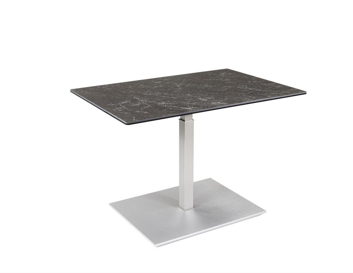 FUNKTIONSTISCH Cayla 90x60x47 höhenverstellbar Perlsilber/Keramik - Grau, Keramik (90/60/47cm) - 58aufmkessel