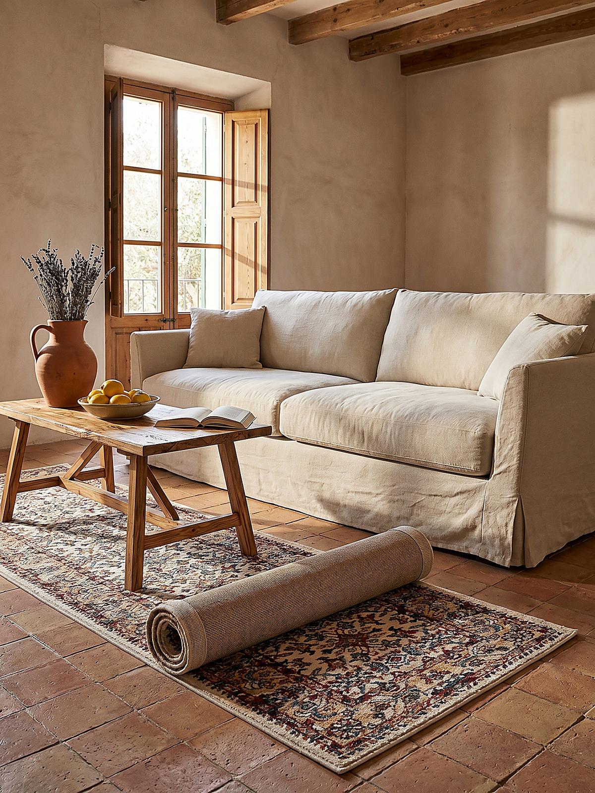KURZFLORTEPPICH GLAZERT, orientalisch, Natur, 80 x 150 cm - Naturfarben, Textil (150/80cm) - KADIMA DESIGN