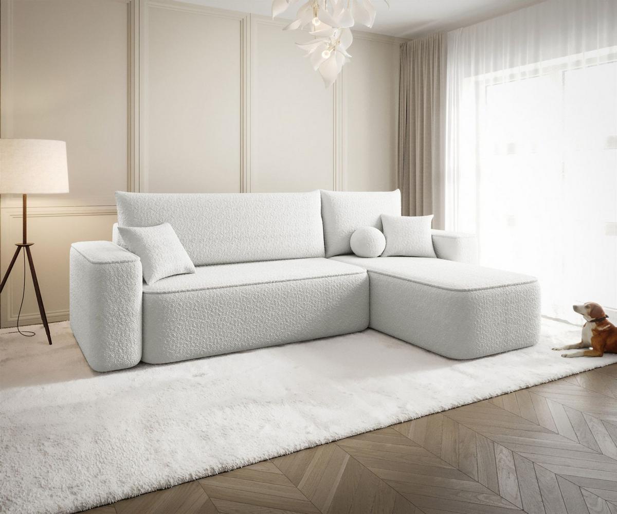 ECKSOFA Agepo Stoff Quelle - Weiß, Holzwerkstoff/Textil (250/150cm) - Fun Möbel