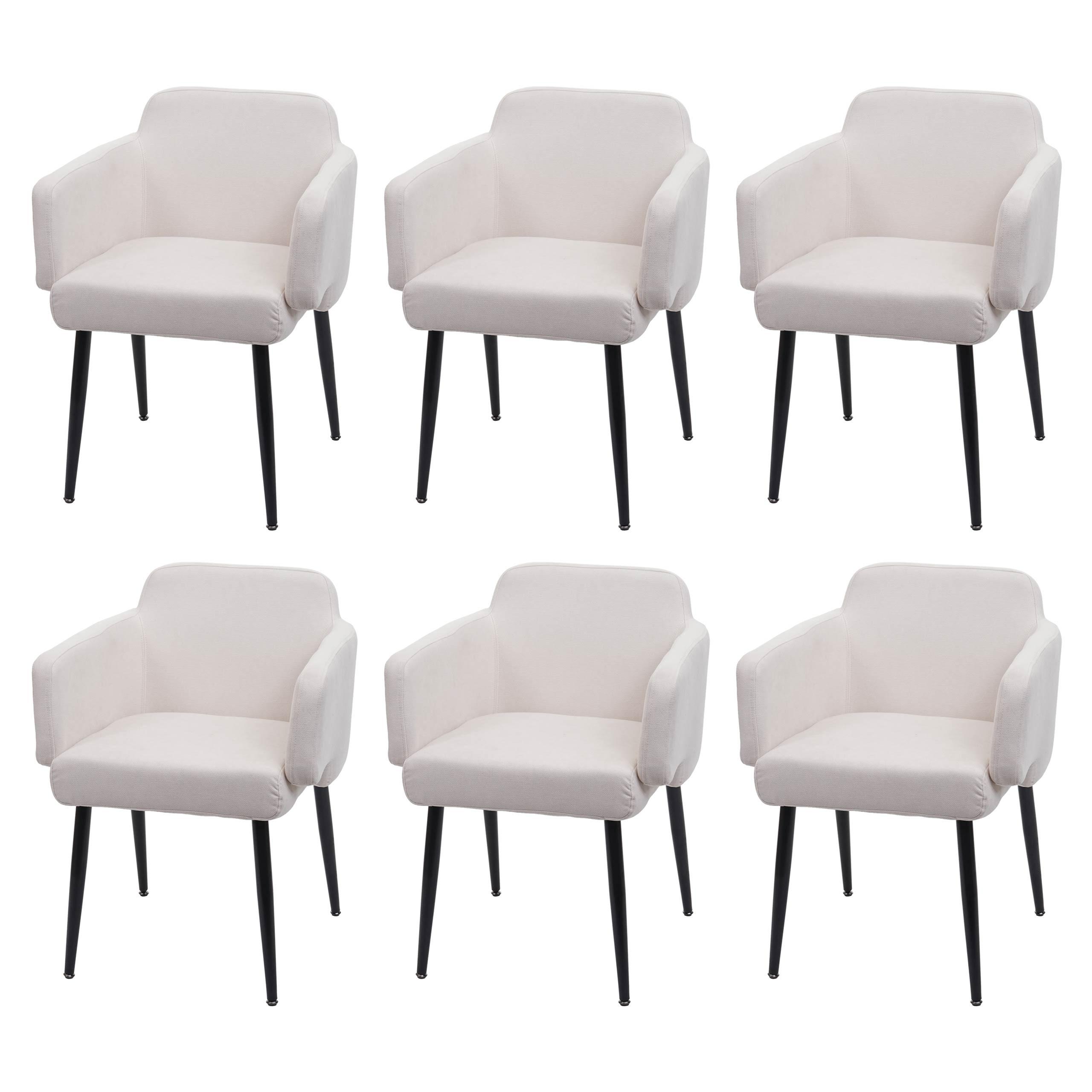 ESSZIMMERSTUHL Cremeweiß - Creme/Weiß, Textil (57/77/56cm) - MCW