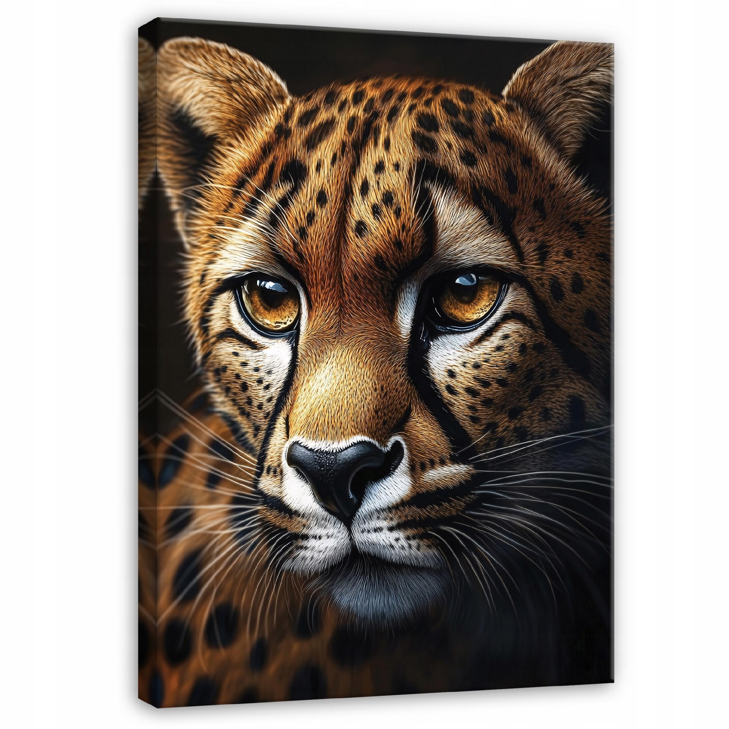 LEINWAND BILDER Jaguar Tiere Modern 60x40 - Multicolor, Holzwerkstoff (40/60cm) - Wallarena