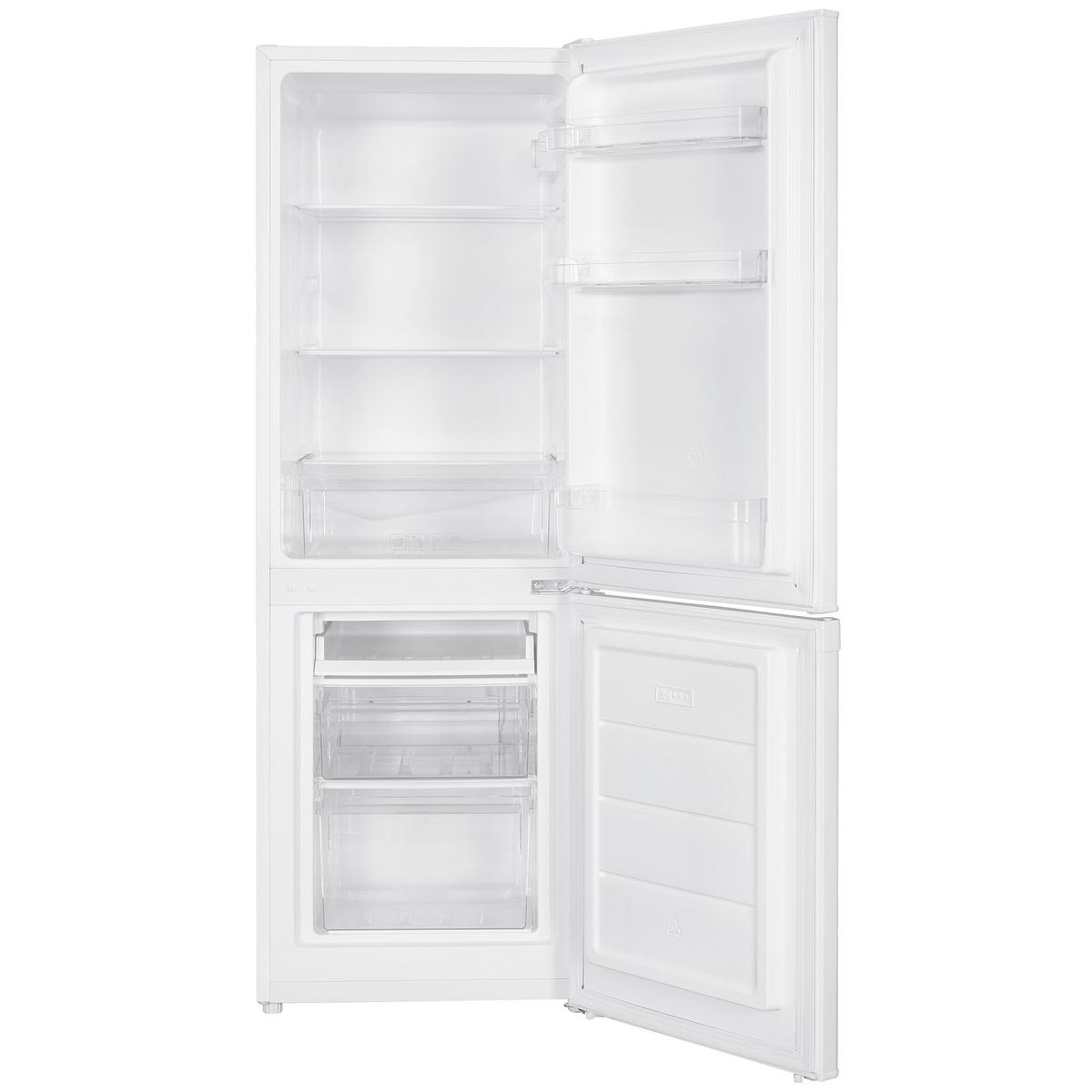 KÜHL-GEFRIER-KOMBINATION, freistehend, 173 Liter Nutzinhalt, 4-Sterne Gefrieren, Höhe 142,5 cm, 40 dB, Kühlschrank mit Gefrierfach groß, CFS1110-W - Weiß, Glas/Kunststoff (49.5/142.5/56cm) - homeX