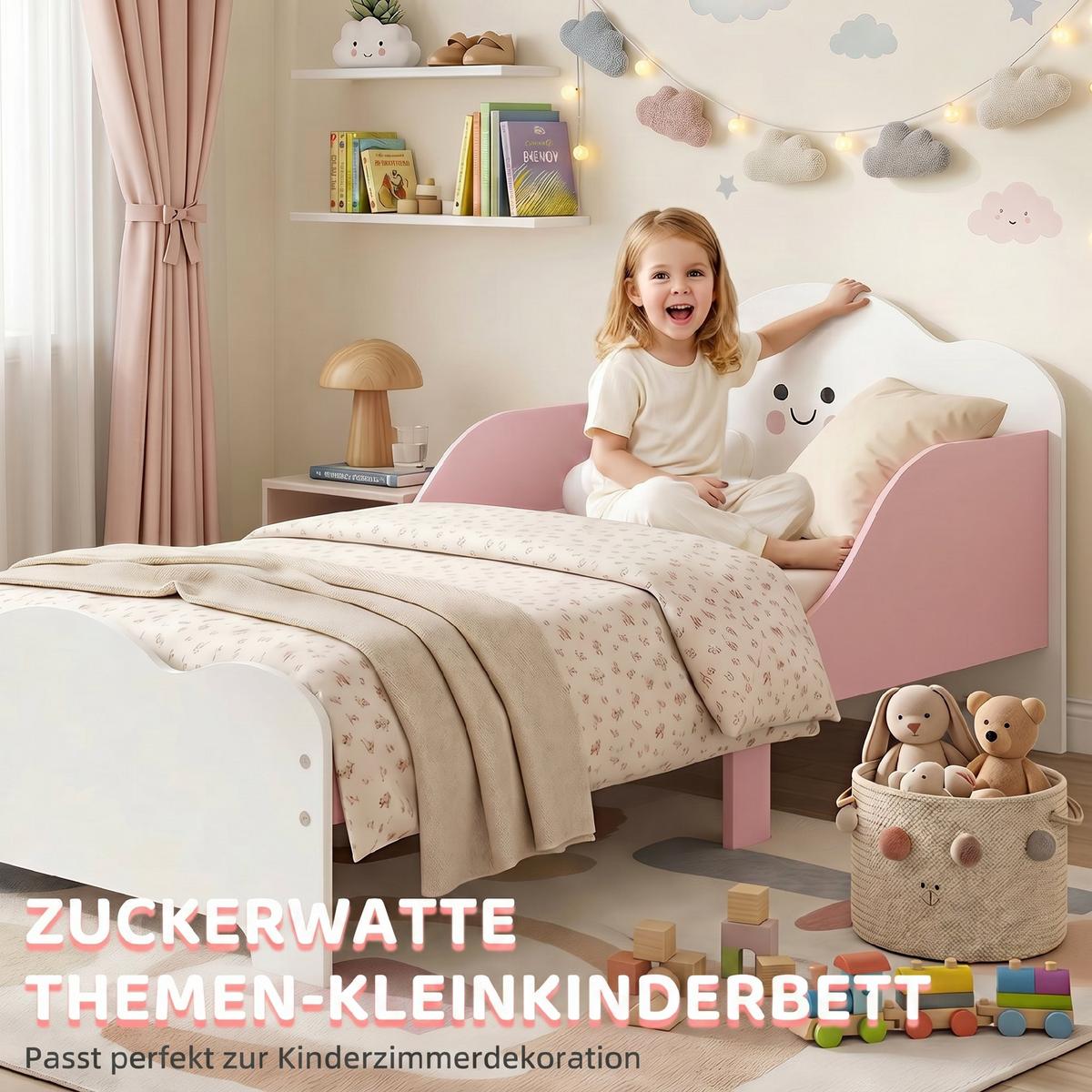 KINDERBETT MDF Rosa - Rosa, Holzwerkstoff (70/140cm) - AIYAPLAY