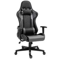 ERGONOMISCHER Bürostuhl, Schwarz - Schwarz, Kunststoff (74/136/67.5cm) - Vinsetto