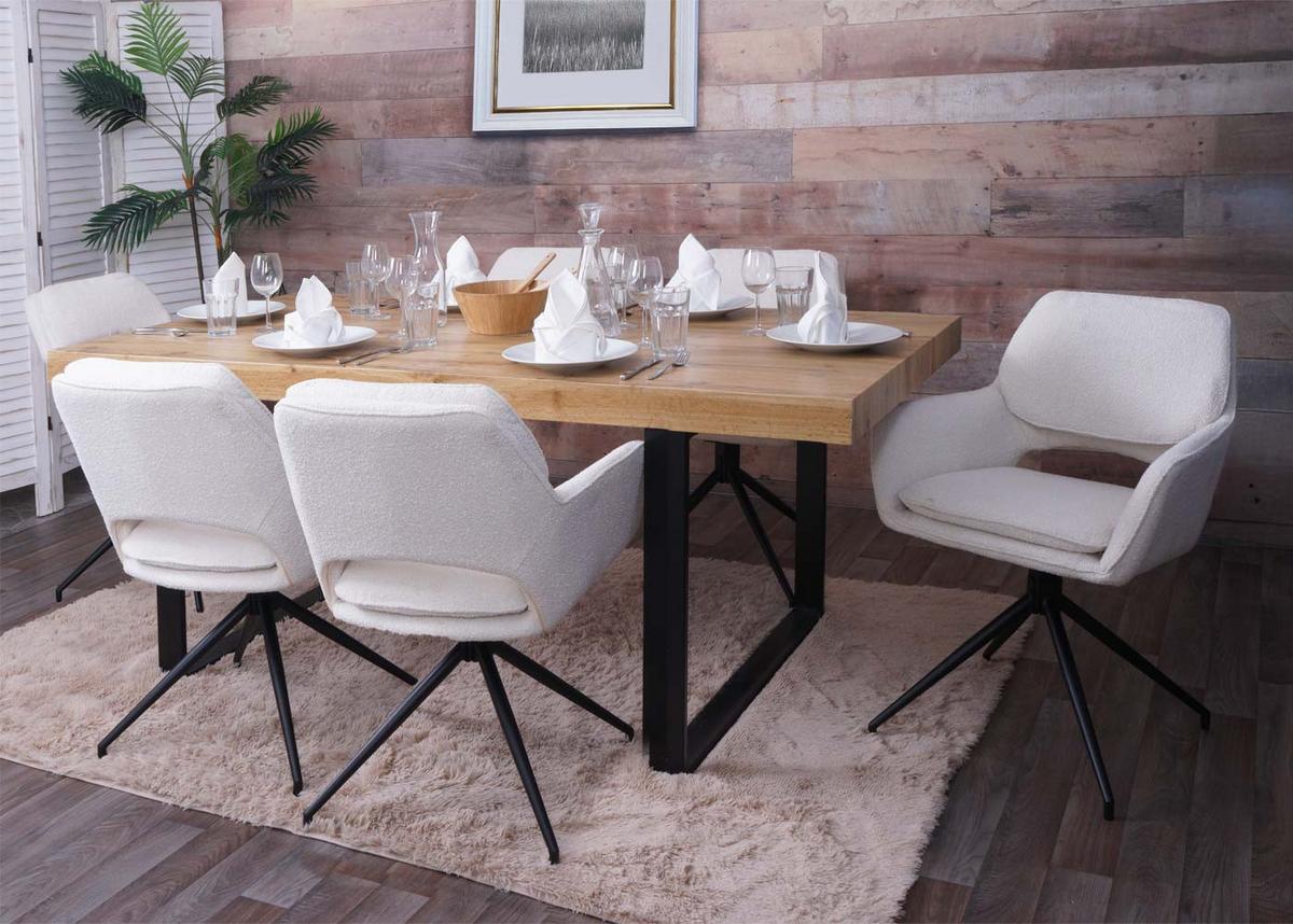 ESSZIMMERSTUHL Cremeweiß 2er-Set - Creme/Weiß, Textil (57/86/61cm) - MCW