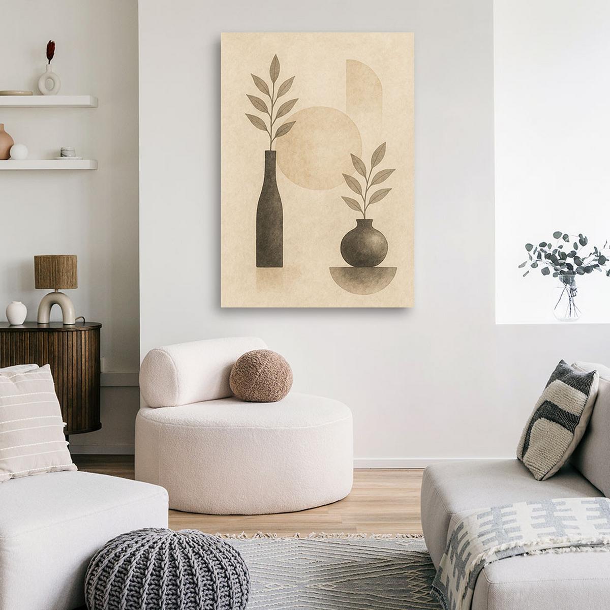 LEINWANDBILD Abstraktion 20x30cm - Beige, Textil (20/30cm) - Feeby