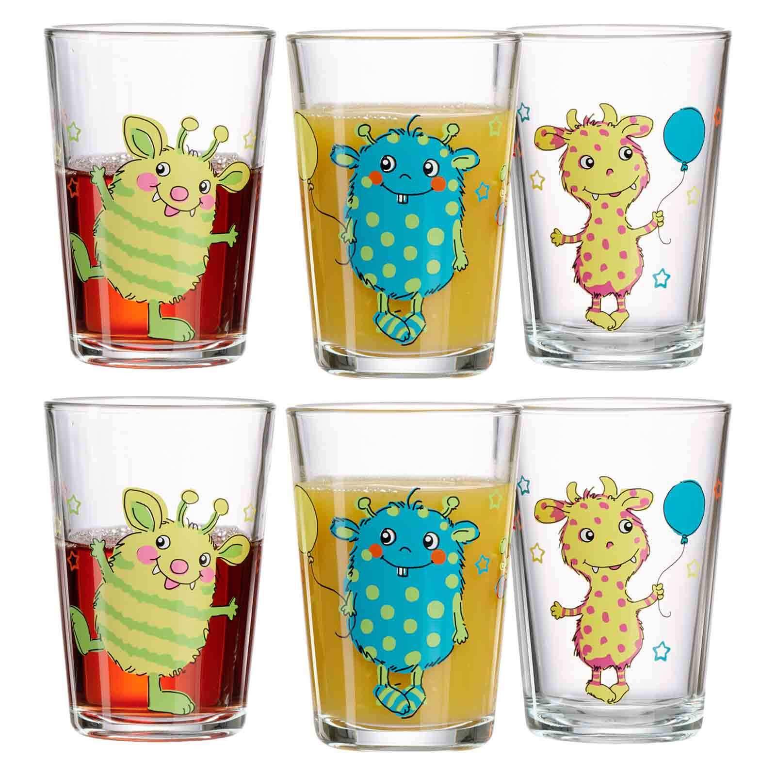KINDERGLÄSER Monsterchen bunt 205 ml 6-tlg. - Multicolor, Glas (0.205L) - Ritzenhoff Breker