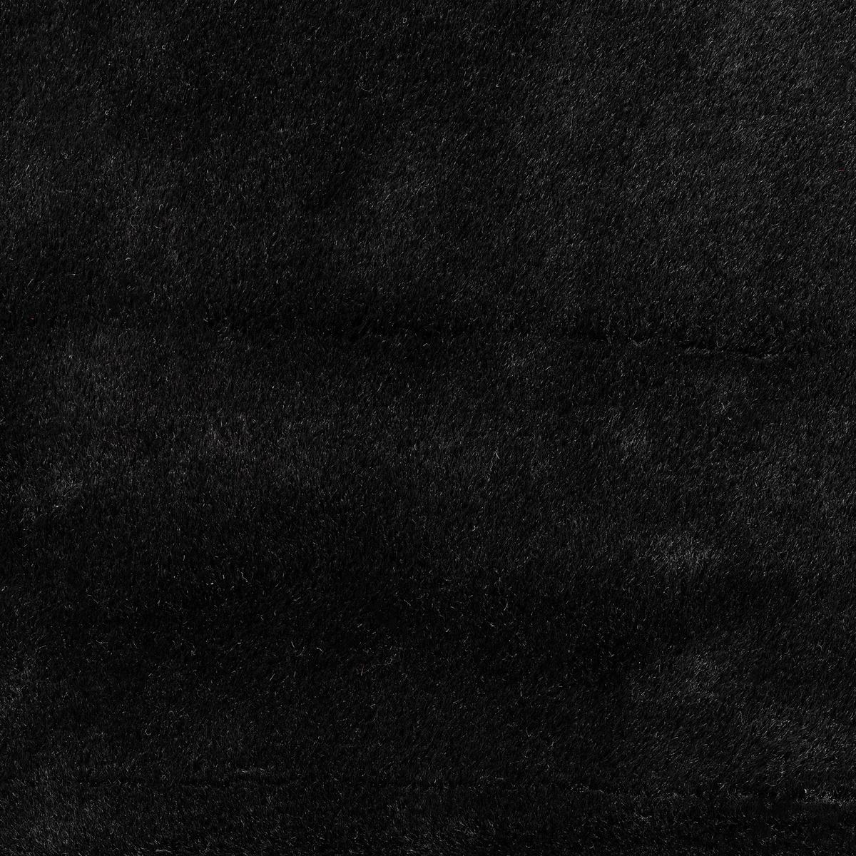 KURZFLORTEPPICH Waschbar ISAR, einfarbig, aus Polyester, Schwarz, Ø 80 cm - Schwarz, Textil (80/80cm) - KADIMA DESIGN