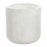 BLUMENTOPF Weiß Oreoi - Weiß, Naturmaterialien (55cm) - Beliani