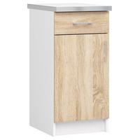UNTERSCHRANK Weiß, Eiche Sonoma 82/40/44,5 - Weiß/Eiche Artisan, Holzwerkstoff (40/82/44.5cm) - RAUMHIRSCH FURNITURE