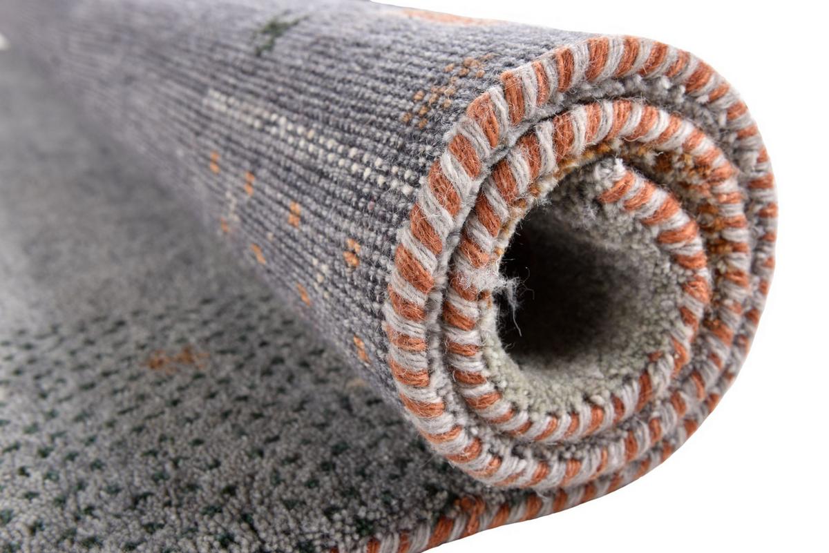 HANDKNÜPFTEPPICH Denver 250x300 cm - Grau, Textil (250/300cm) - THEKO