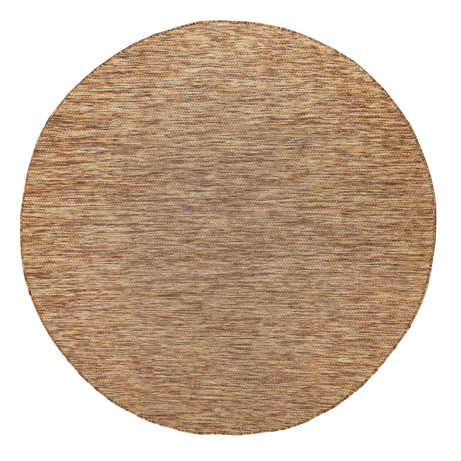FLACHWEBTEPPICH, einfarbig, aus Polypropylen, Braun-Beige, Ø 80 cm - Braun, Textil (80/80cm) - KADIMA DESIGN