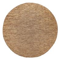 FLACHWEBTEPPICH, einfarbig, aus Polypropylen, Braun-Beige, Ø 80 cm - Braun, Textil (80/80cm) - KADIMA DESIGN