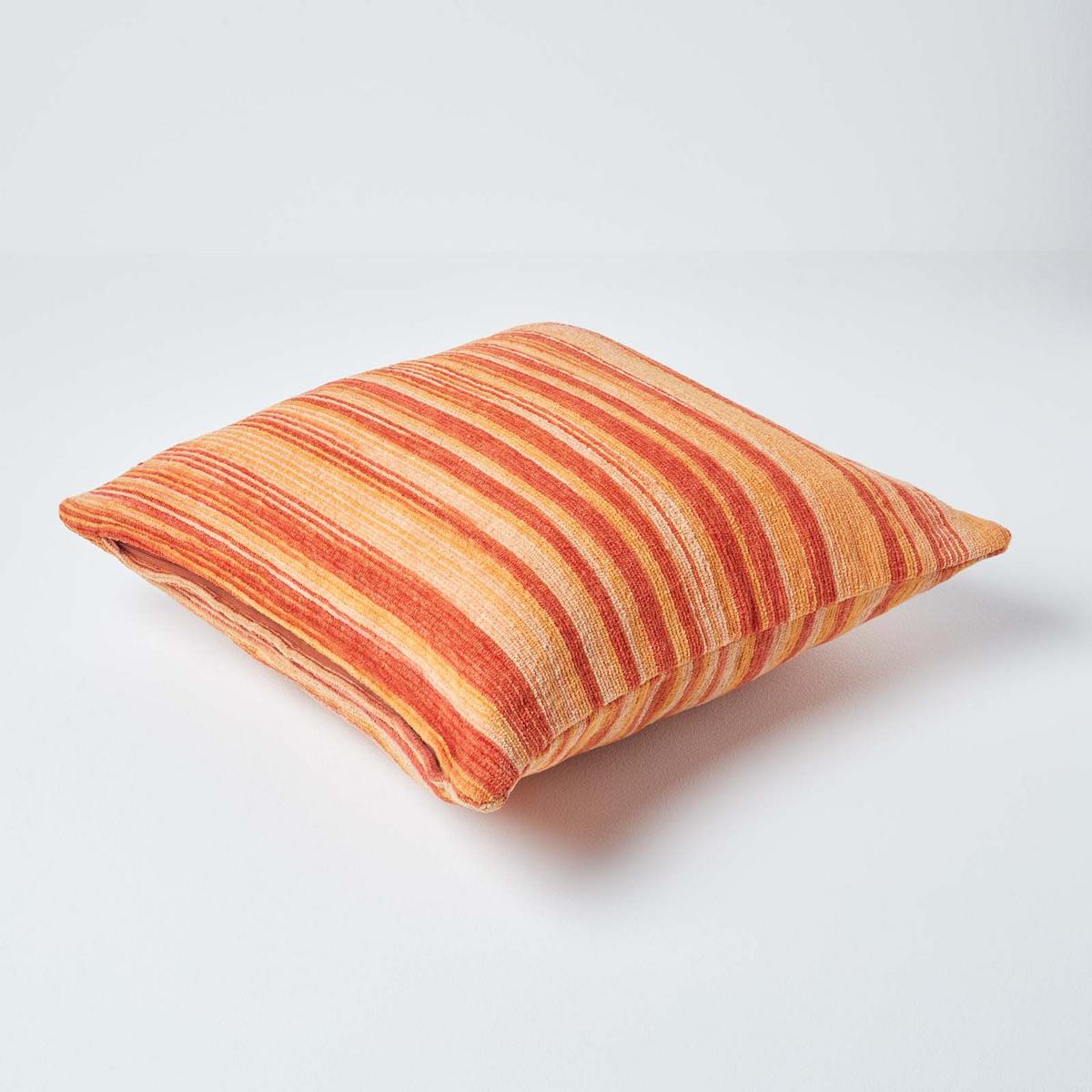 KISSENHÜLLE Chenille Tie Dye terracotta 45/45 cm - Terracotta, Textil (45/45cm) - Homescapes