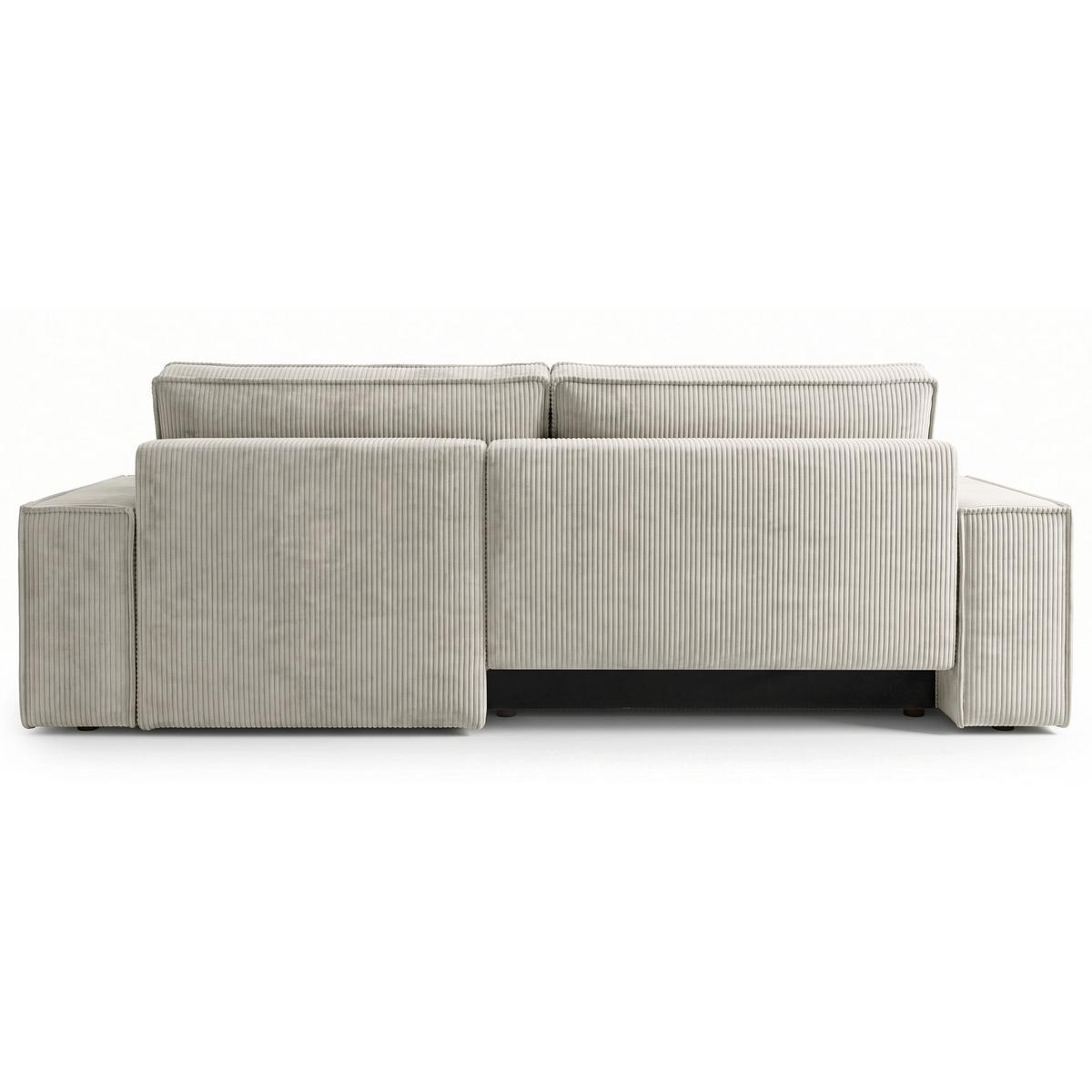 ECKSOFA Farese Mini mit Cordbezug Greige, rechts - Taupe/Schwarz, Textil (167/240cm) - Selsey