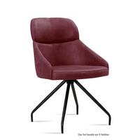 ESSZIMMERSTUHL (8er-Set) Dionne 52x82x63 Schwarz/Marsala - Brombeere/Schwarz, Kunststoff (63/82/52cm) - 58aufmkessel