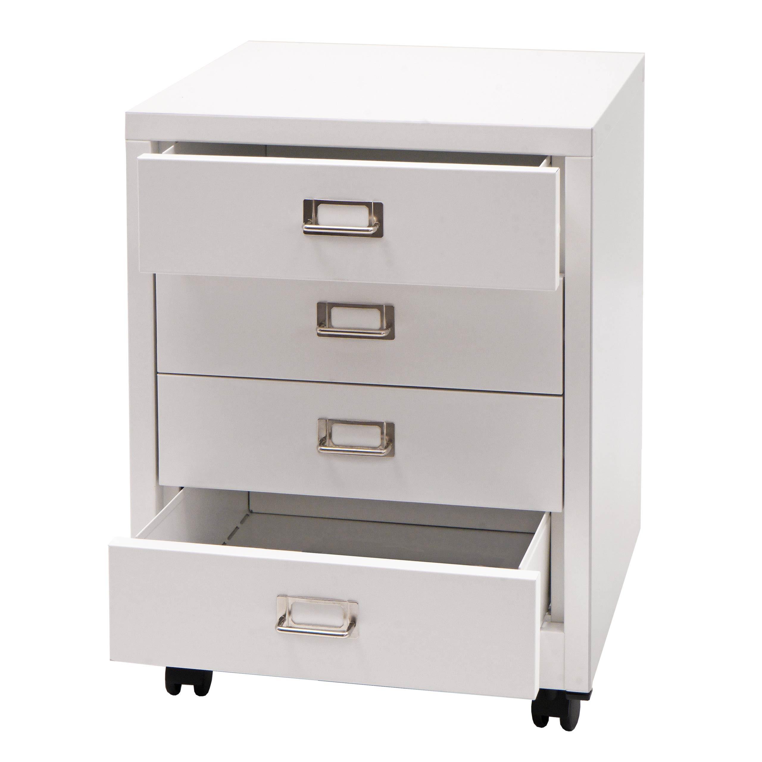 ROLLCONTAINER Weiß - Weiß, Metall (40/55/41cm) - MCW
