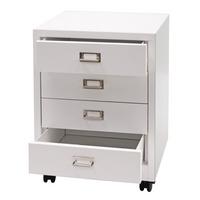ROLLCONTAINER Weiß - Weiß, Metall (40/55/41cm) - MCW