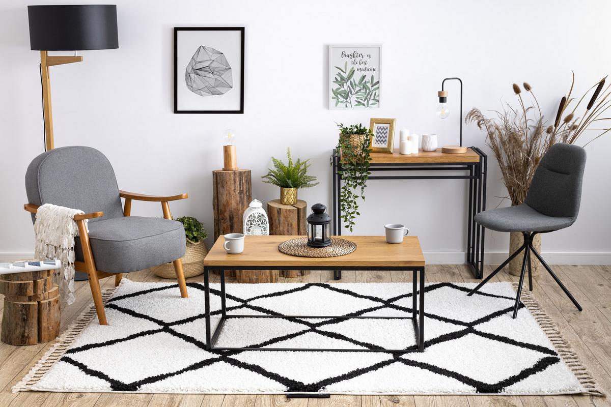 TEPPICH Berber 200/290 cm - Weiß, Textil (200/290cm) - rugsX