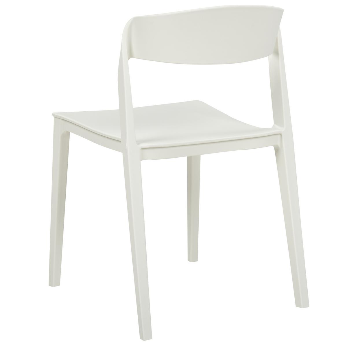 ESSZIMMERSTUHL 2er-Set Kunststoff Weiß Somers - Weiß, Kunststoff (48/77/51cm) - Beliani