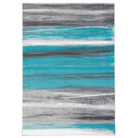 MODERN DESIGNER VELOURS TEPPICH SAMBA - Türkis/Grau, Textil (190/280cm) - Pergamon