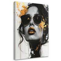 LEINWANDBILD Menschen & Charaktere 40x60cm - Goldfarben, Textil (40/60cm) - Feeby