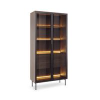 VITRINE GLORIA 194,6 / 91,5 cm in Eichefarben - Eichefarben, Holzwerkstoff (91.5/194.6/39.3cm) - MASSENO