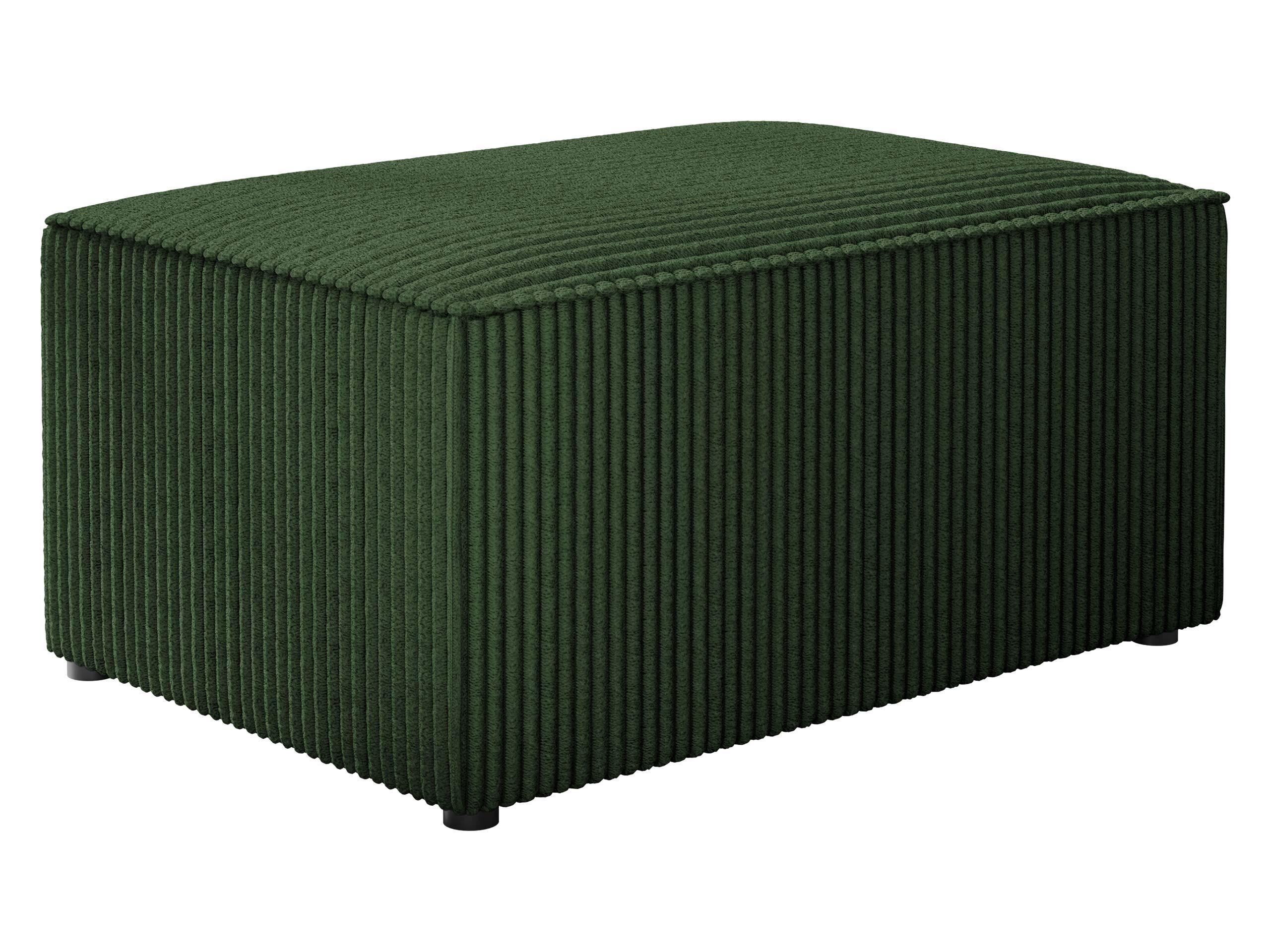 POLSTERHOCKER Karl Cord - Schwarz/Grün, Holz/Kunststoff (60/38/45cm) - MIRJAN24
