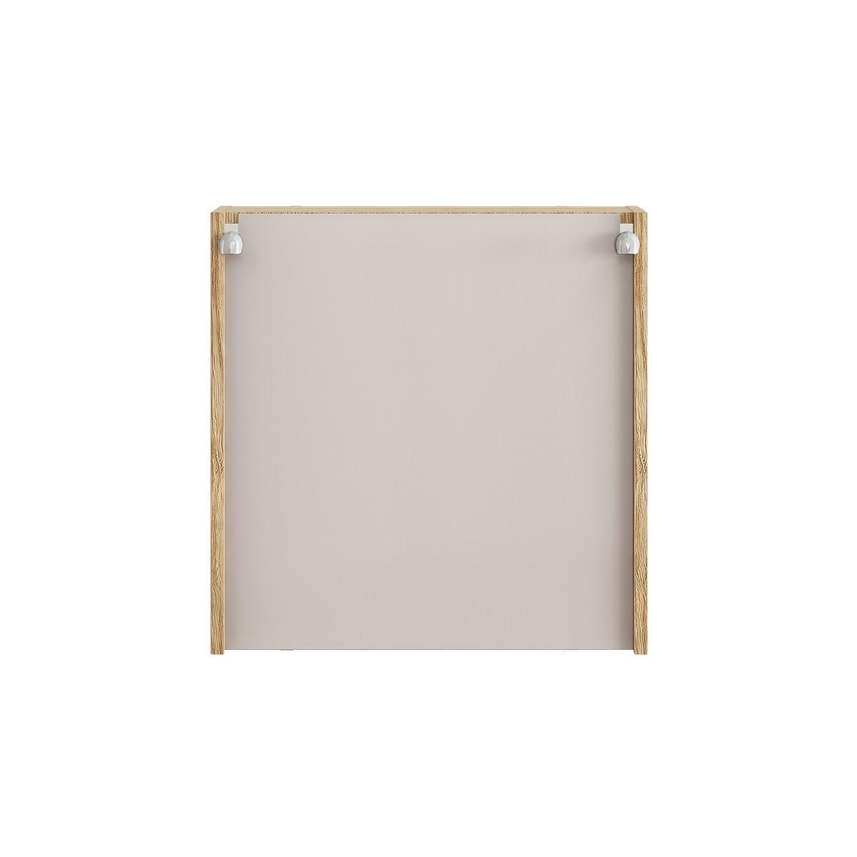 SCHRANK 1 Tür Elora Beige und Holz - Braun, Holzwerkstoff (35/35/17cm) - Petits-meubles