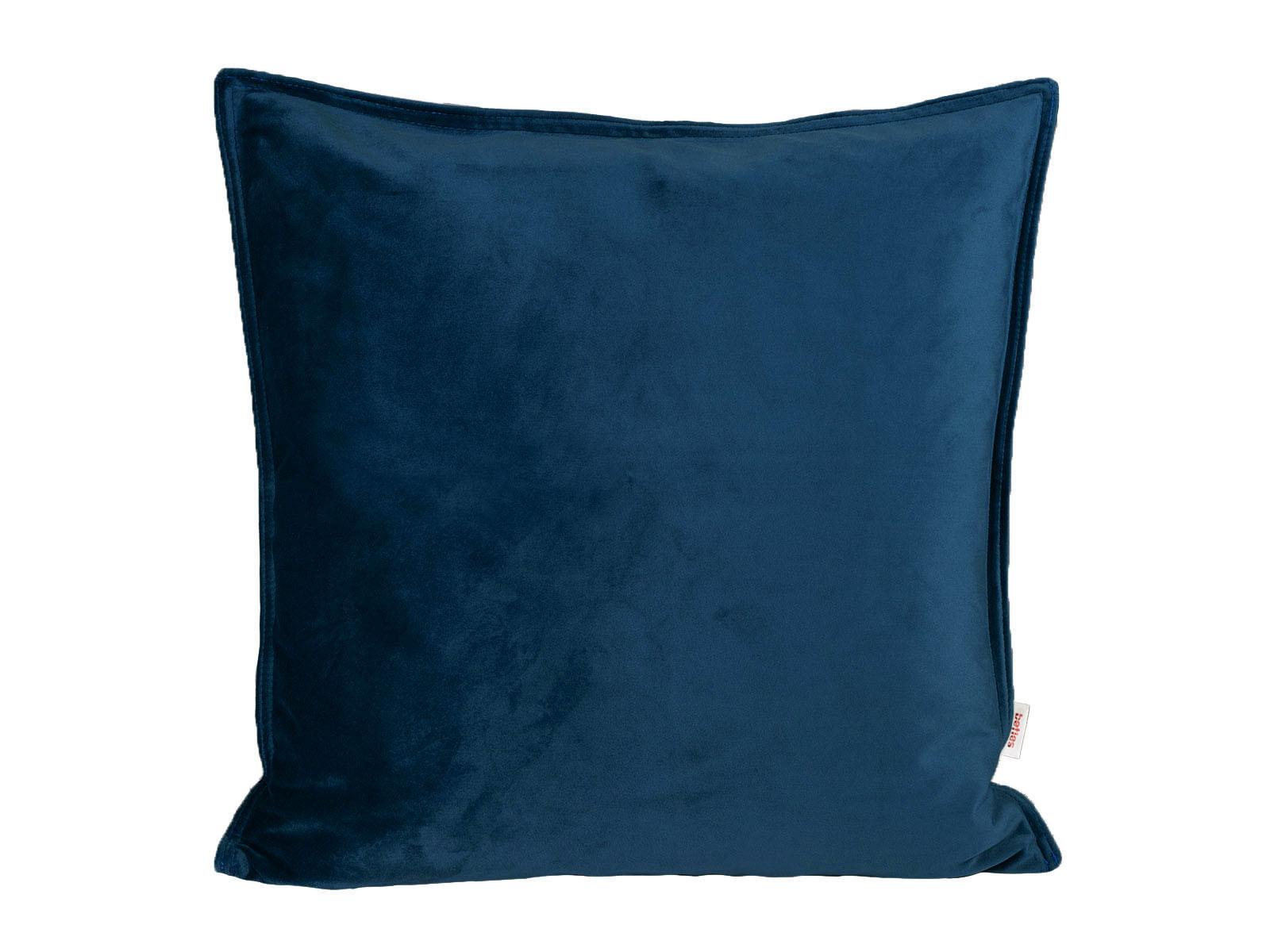 KISSENHÜLLE Samt&Sonders admiral-blau 50/50 cm - Blau/Dunkelblau, Textil (50/50cm) - beties Heimtextil