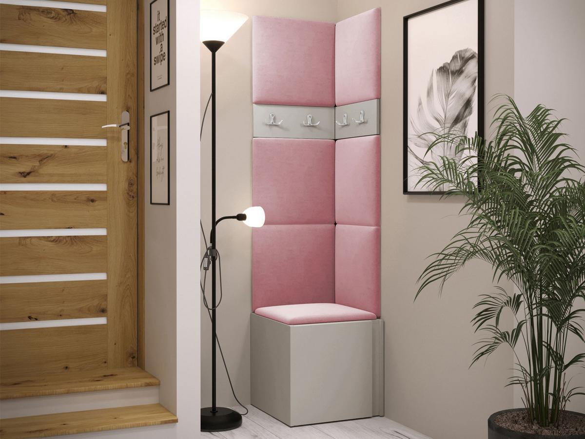 GARDEROBEN-SET Orion XXI - Kaschmir/Rosa, Holzwerkstoff/Kunststoff (42/186/46cm) - MIRJAN24