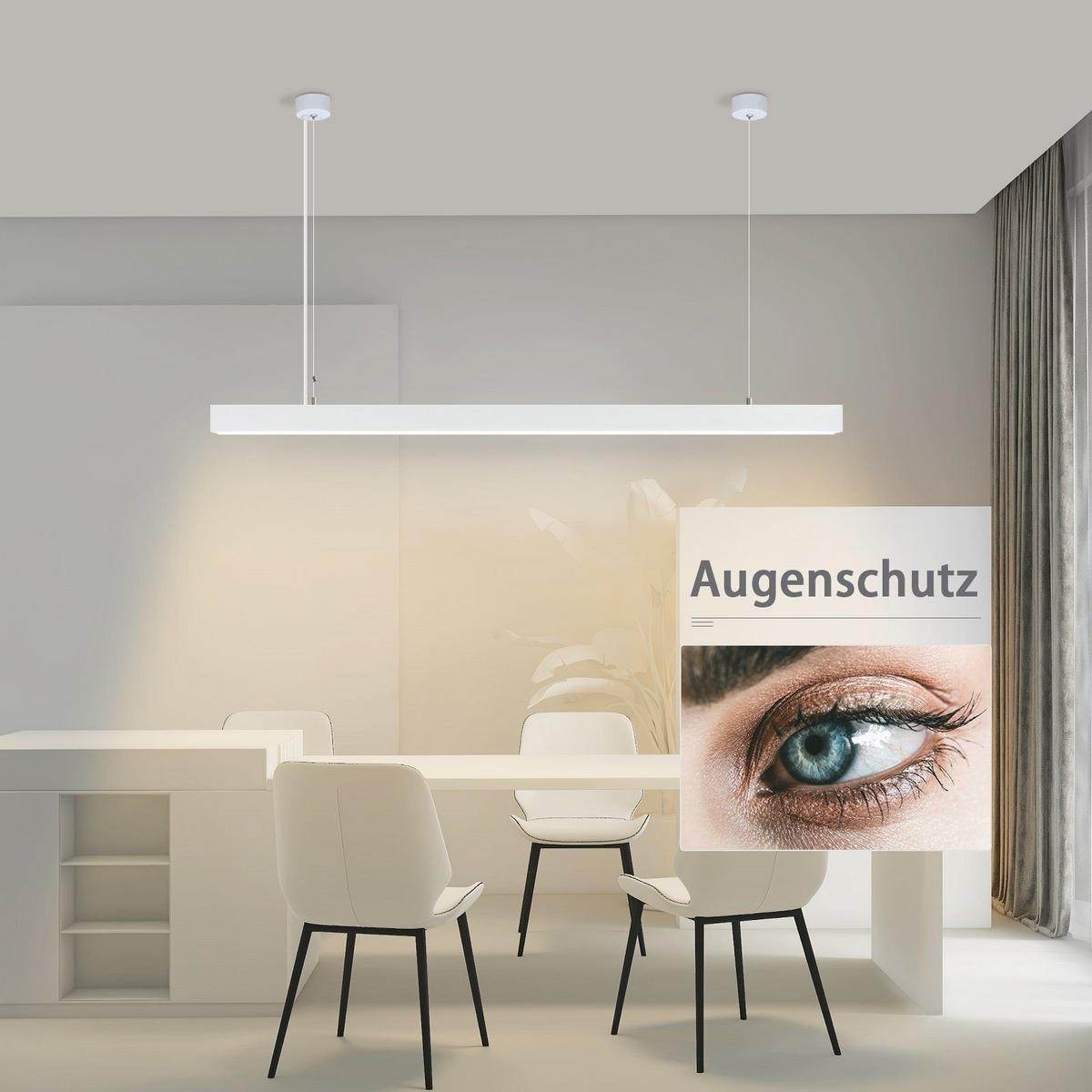 LED-PENDELLEUCHTE Thalyn 107/7/150 cm - Weiß, Metall (107/7/150cm) - ZMH