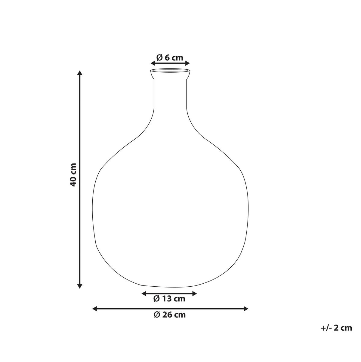 BLUMENVASE Glas bunt Razala - Multicolor, Glas (40cm) - Beliani