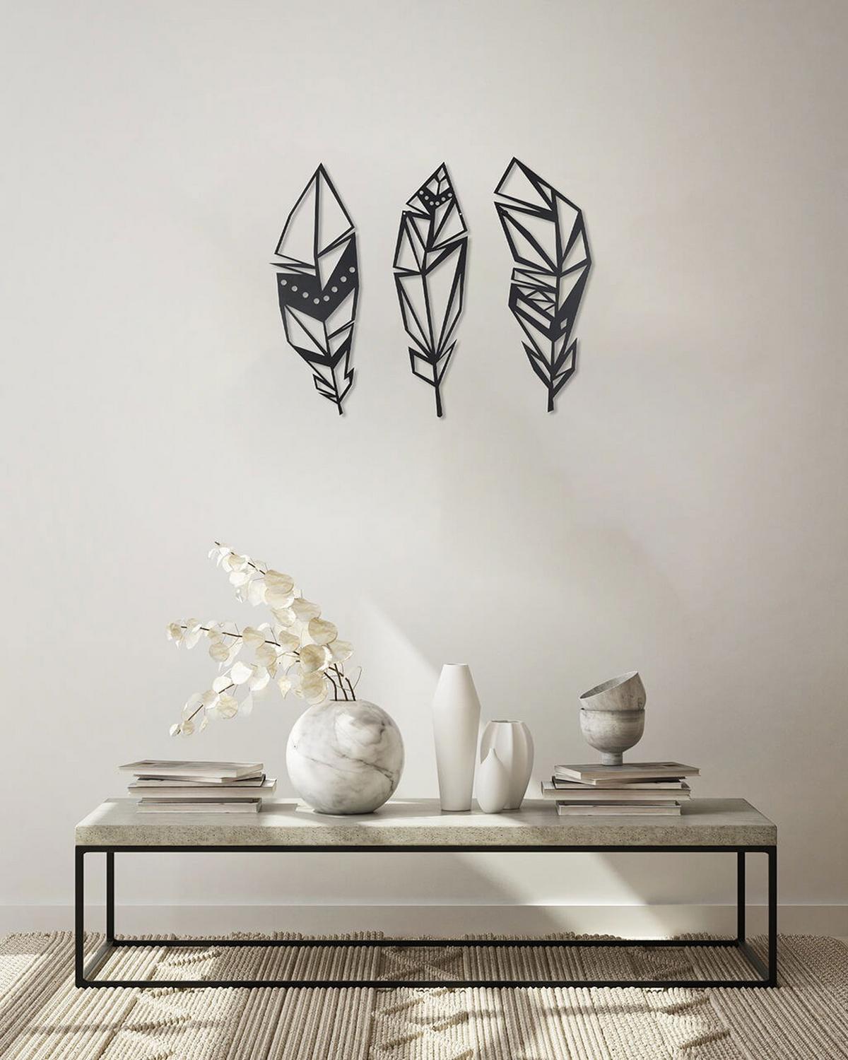 WANDDEKO Schwarz 72/70 cm - Schwarz, Metall (1.5/70/3cm) - KUNSTLOFT