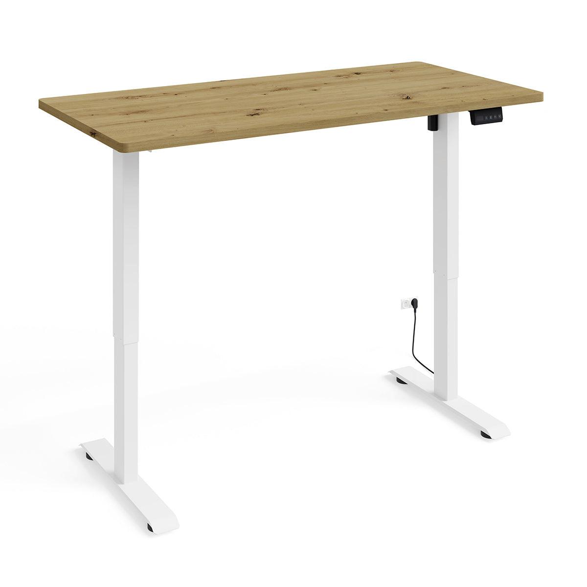 SCHREIBTISCH Ergo Holz und Weiß - Weiß/Braun, Holzwerkstoff (140/70/73cm) - Petits-meubles
