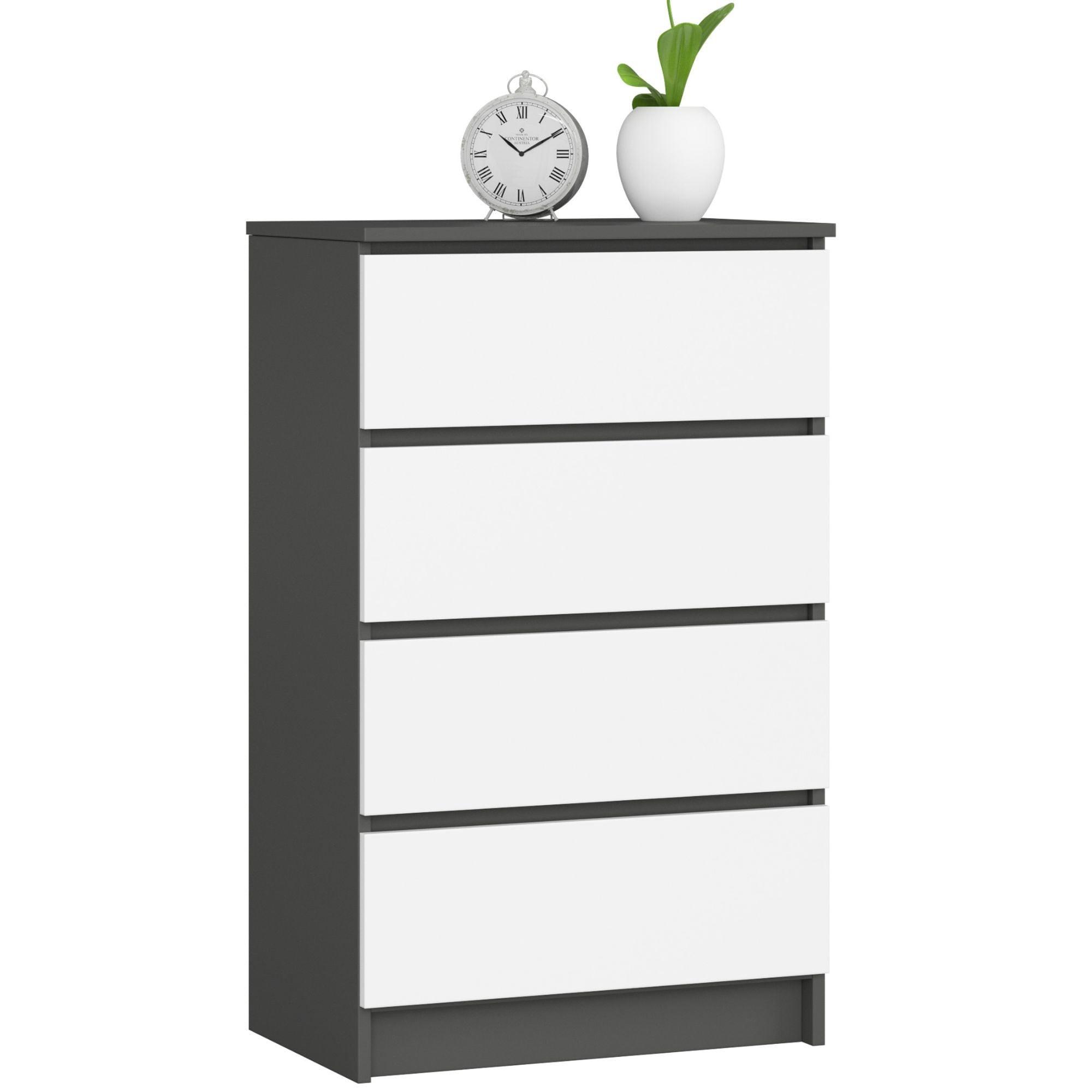 KOMMODE Graphit Grau, Weiß 99/60/40 - Weiß, Holzwerkstoff (60/99/40cm) - RAUMHIRSCH FURNITURE
