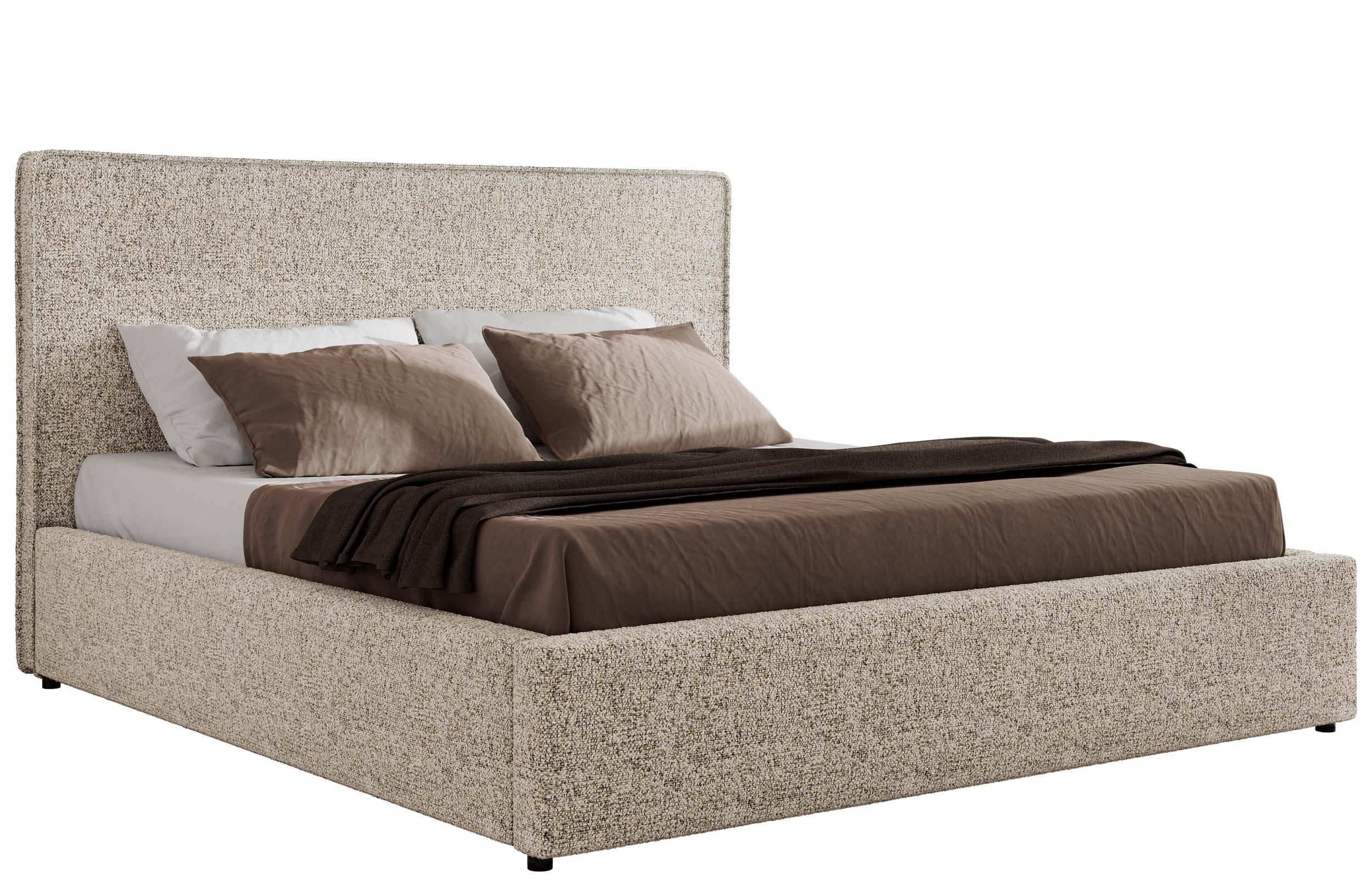 POLSTERBETT CORIVO CLASSIC 160/200 - Beige Strukture - Pocket-Matratze - Beige, Textil (160/200cm) - MKS