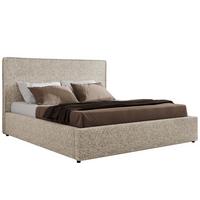 POLSTERBETT CORIVO CLASSIC 180/200 - Beige Strukture - Multipocket-Matratze - Beige, Textil (180/200cm) - MKS