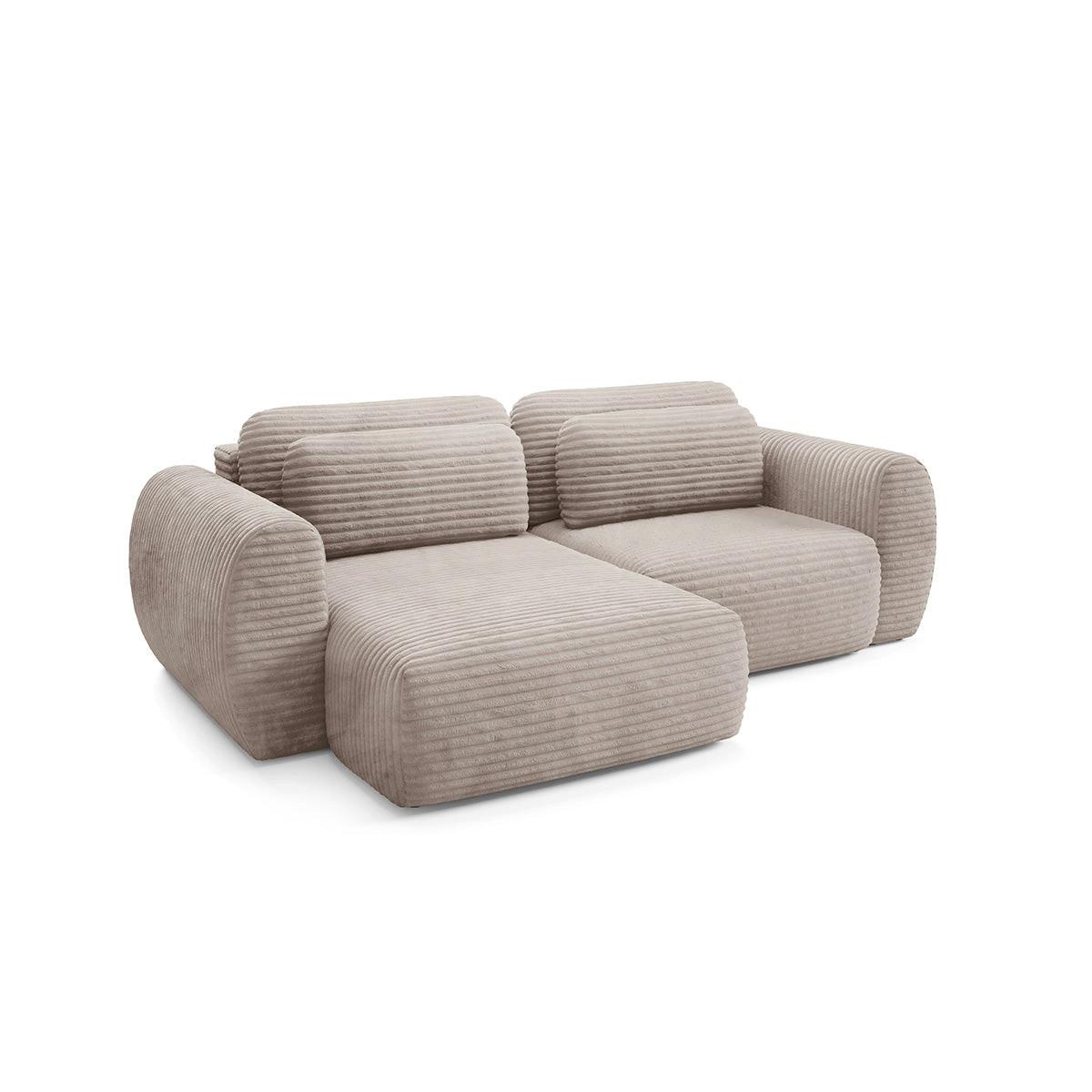 ECKSOFA Camilla 3 Sitzplätze Taupe - Taupe, Holz (270/165cm) - Petits-meubles