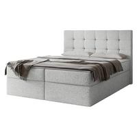BOXBETT Luanda Boucle - H3 - Hellgrau, Holzwerkstoff/Textil (160/200cm) - MIRJAN24