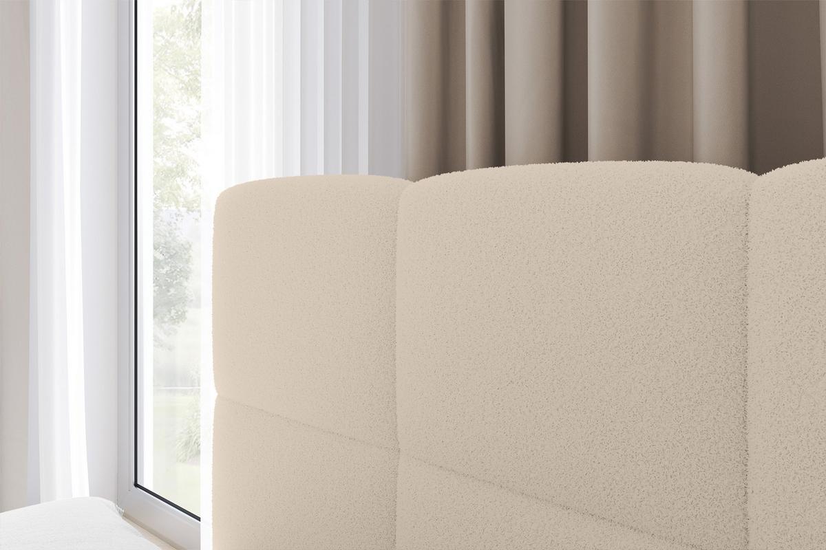 EINZELBETT Jugendbett mit Bettkasten Rechts, mit Matratze - LIVY 90x200 Dunkelbeige - Mokka, Holzwerkstoff/Textil (90/200cm) - ALTDECOR