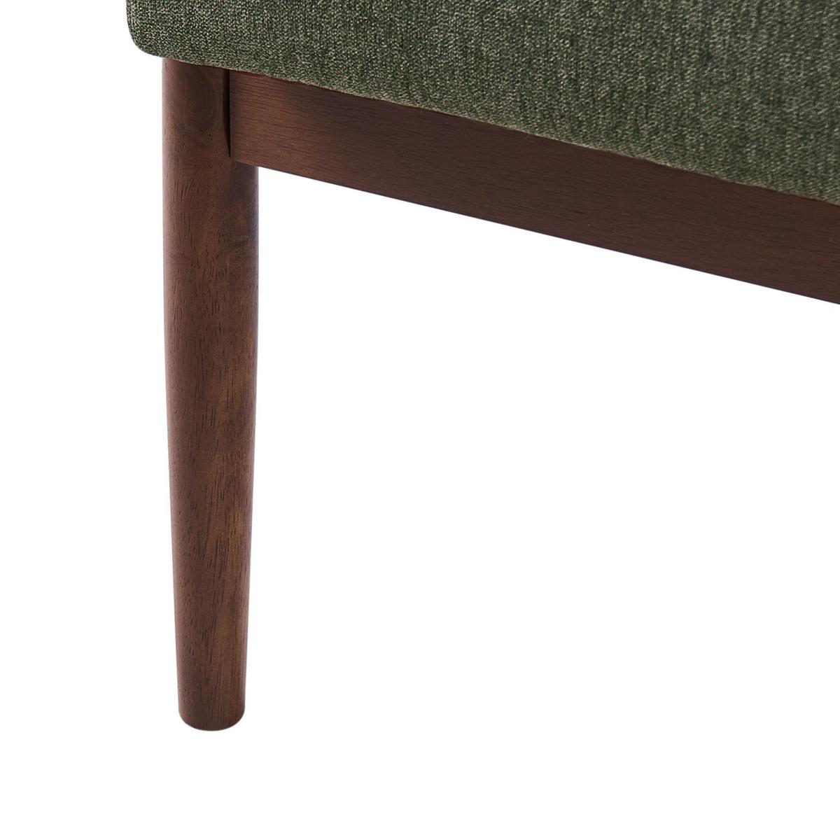 SOFA 2-Sitzer Dunkelbraun/Grün Esrum - Dunkelbraun/Grün, Holz/Textil (111/79/72cm) - Beliani