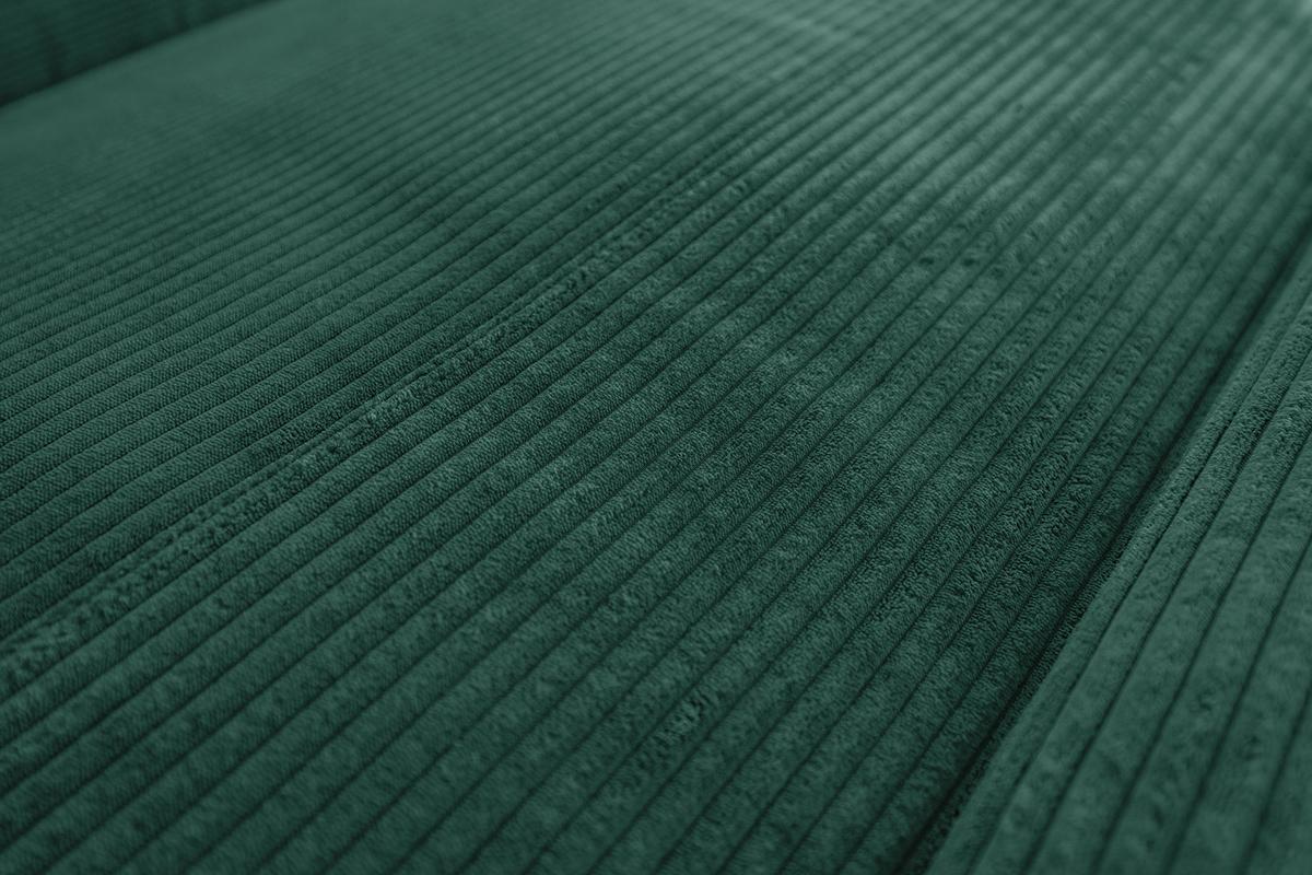 ECKSOFA LAISKA Smaragdgrün Cord - Smaragdgrün/Schwarz, Textil/Metall (282/177cm) - KAWOLA